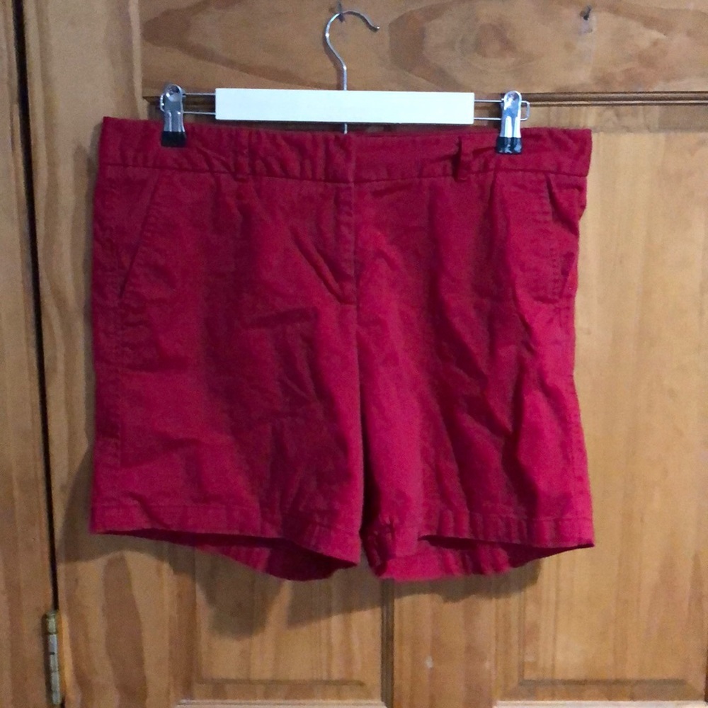 Land’ N Sea red twill shorts